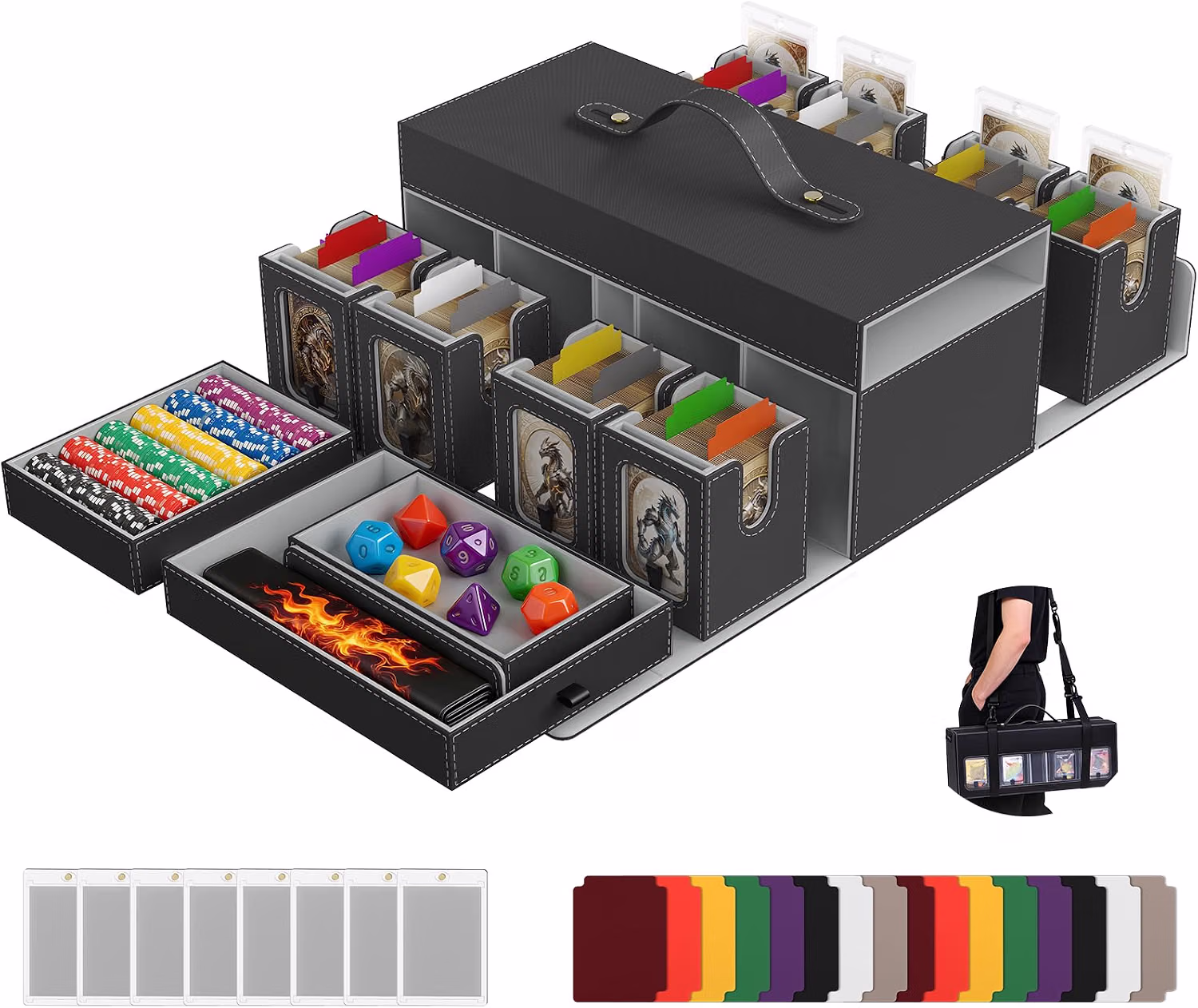 Caja modular de 8 deck y 3 slots de almacenamiento - 11 en 1